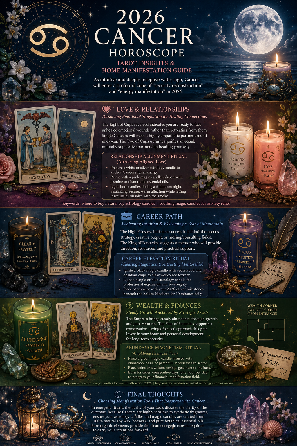 2026 Cancer Horoscope: Tarot Insights, Love, Career & Magic Candle Rituals