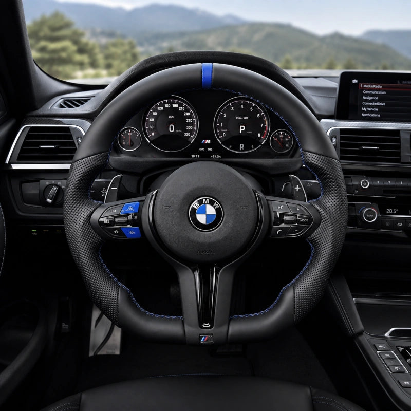 Leather custom steering wheel upgrade for BMW X5 F15 and X5M F85