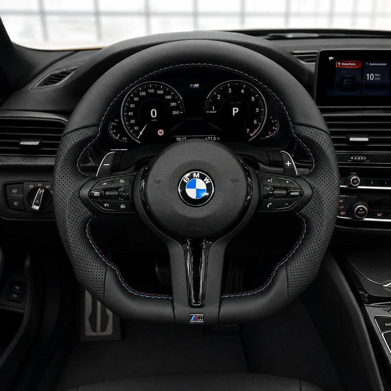 Custom leather steering wheel for BMW X5 F15 and X5M F85